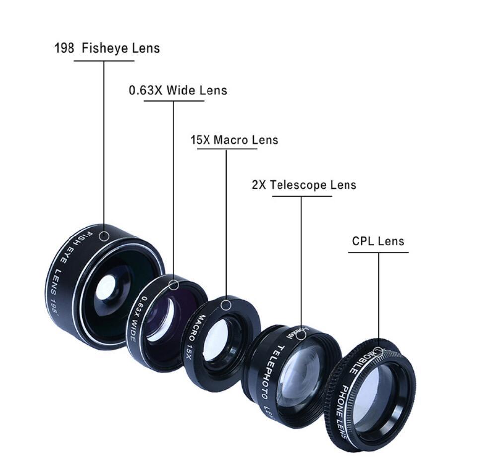 Phone Lens Kit Universal 10 In 1 Fisheye For Smartphone