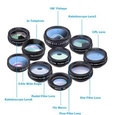 Phone Lens Kit Universal 10 In 1 Fisheye For Smartphone