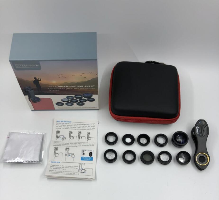 Phone Lens Kit Universal 10 In 1 Fisheye For Smartphone