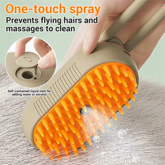 Cat Steam Brush Steamy Dog Brush 3 In 1 Electric Spray Cat Hair Brushes For Massage Pet