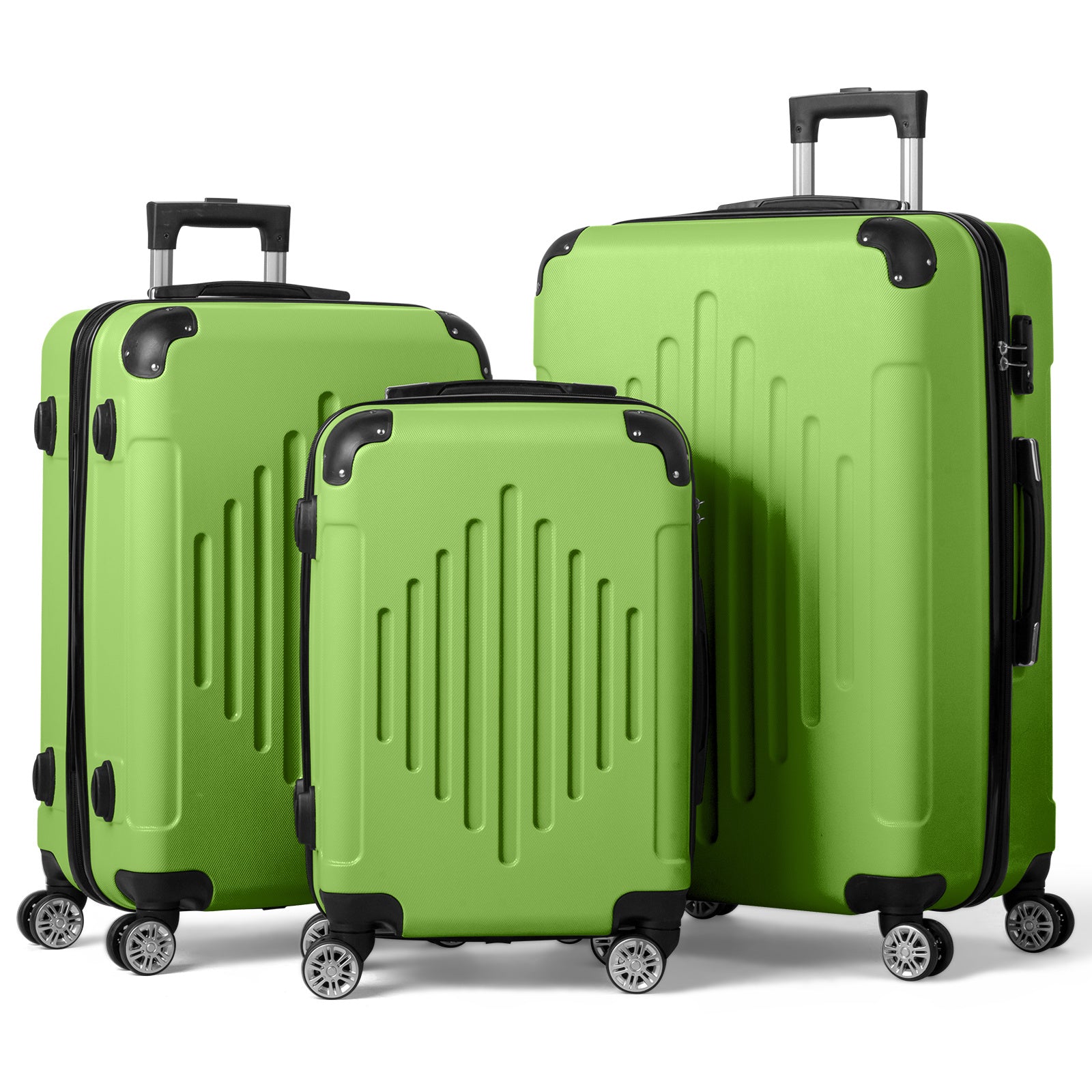 Comes With A Three In One Suitcase With 2 Diamond Shaped Stripes And Corners