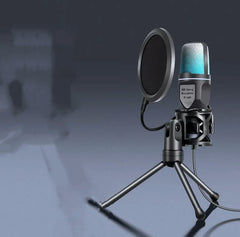 Clear Full RGB Capacitor Esports Gaming Desktop Microphone