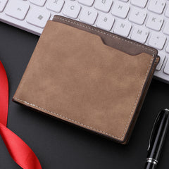 Two Fold Frosted Wallet Simple Multi-card-slot