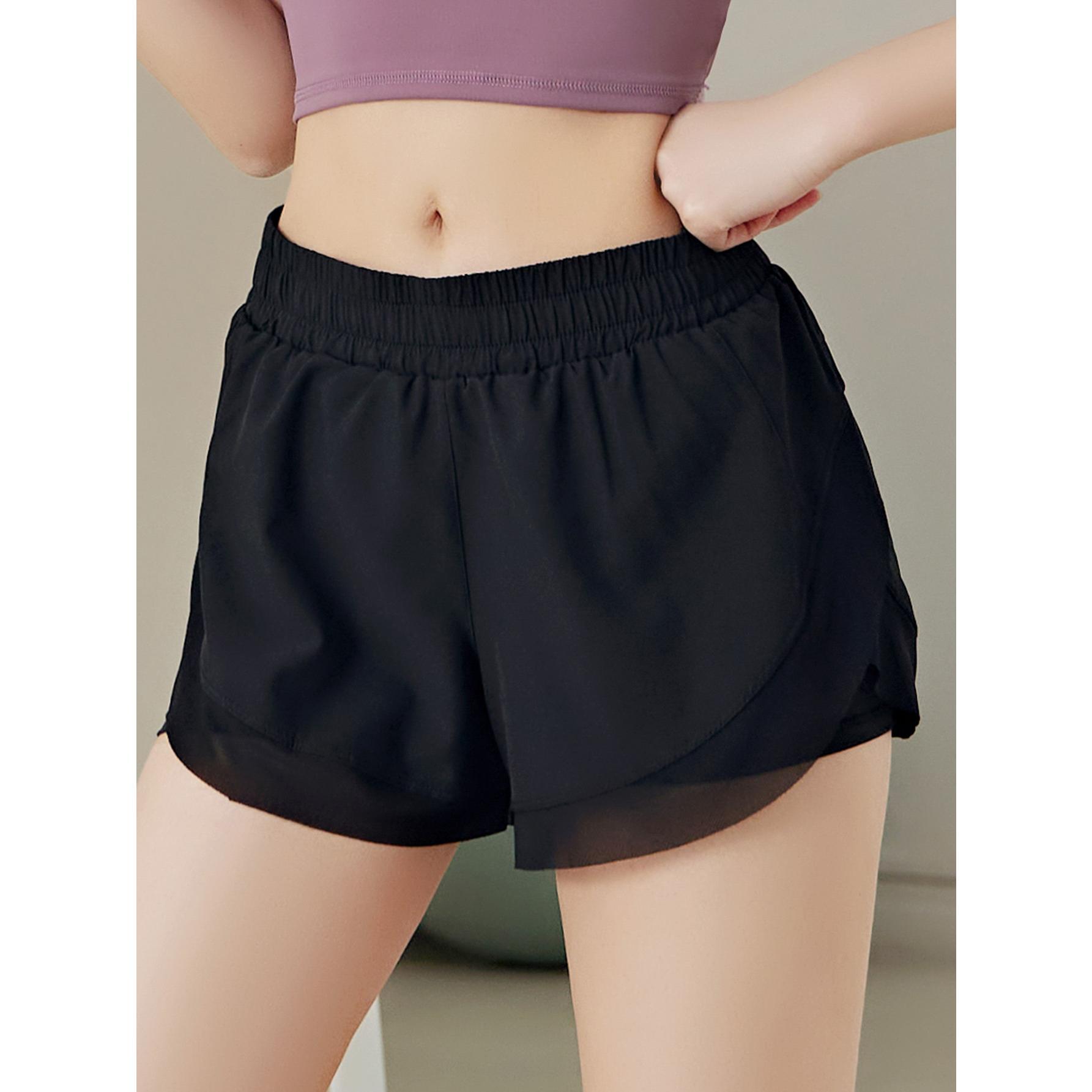 Mesh Shorts, Sports And Fitness Shorts With Built-in Pockets, Yoga Shorts For Women Perfect For Jogging Hiking Working Out And Outdoor Activities