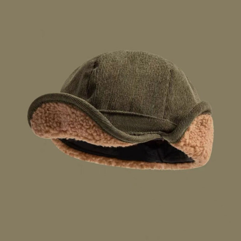 Lamb Wool Thick Warm Duck Cap Ear Cap Men And Women Autumn And Winter Thick Cycling Lei Feng Hat Protection