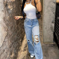 Women's Solid Color Neck Tie Sexy Versatile Camisole Vest
