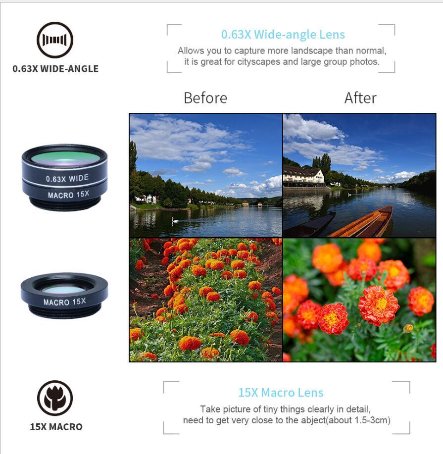 Phone Lens Kit Universal 10 In 1 Fisheye For Smartphone