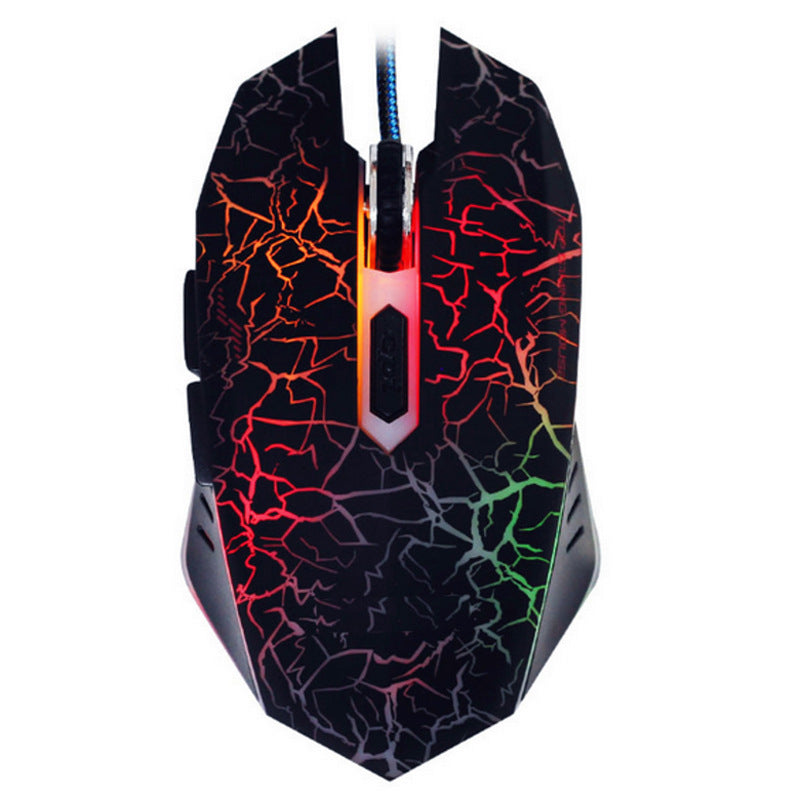 J10 tricolor backlight wired gaming keyboard set colorful luminous gaming mouse keyboard