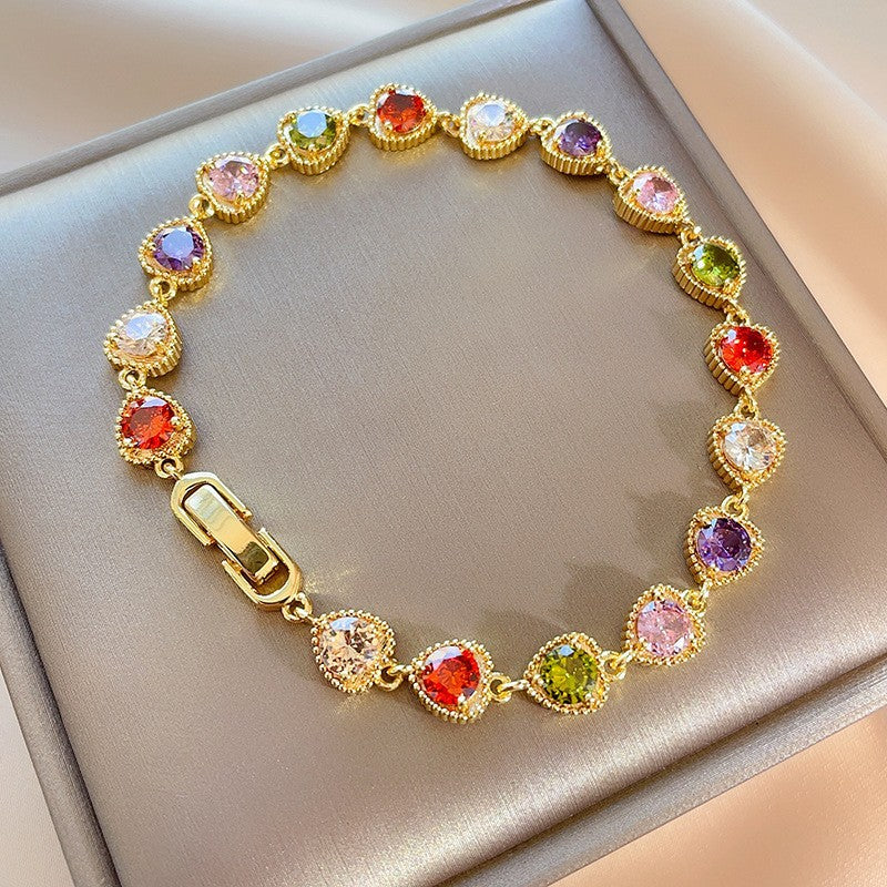 Love Fashion Ornament Micro-inlaid Vintage Bracelet