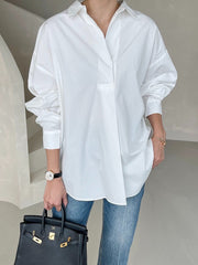 Early Autumn New Temperament Wild Button Loose Slimming Shirt