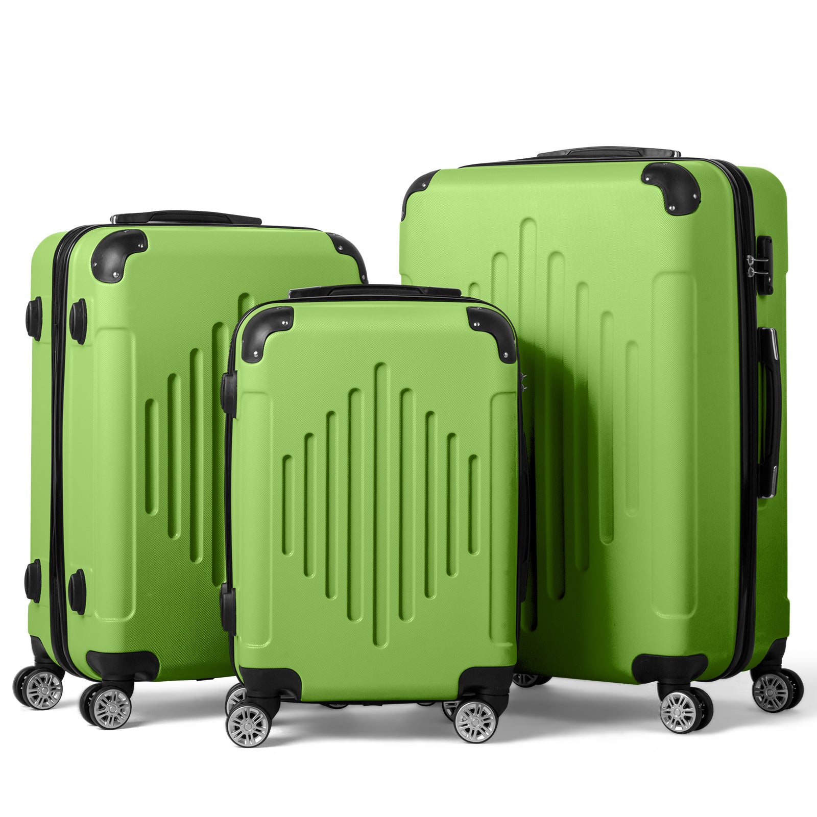Comes With A Three In One Suitcase With 2 Diamond Shaped Stripes And Corners