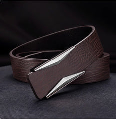 Simple And Elegant Belt Men's Middle-aged Korean Style Smooth Buckle