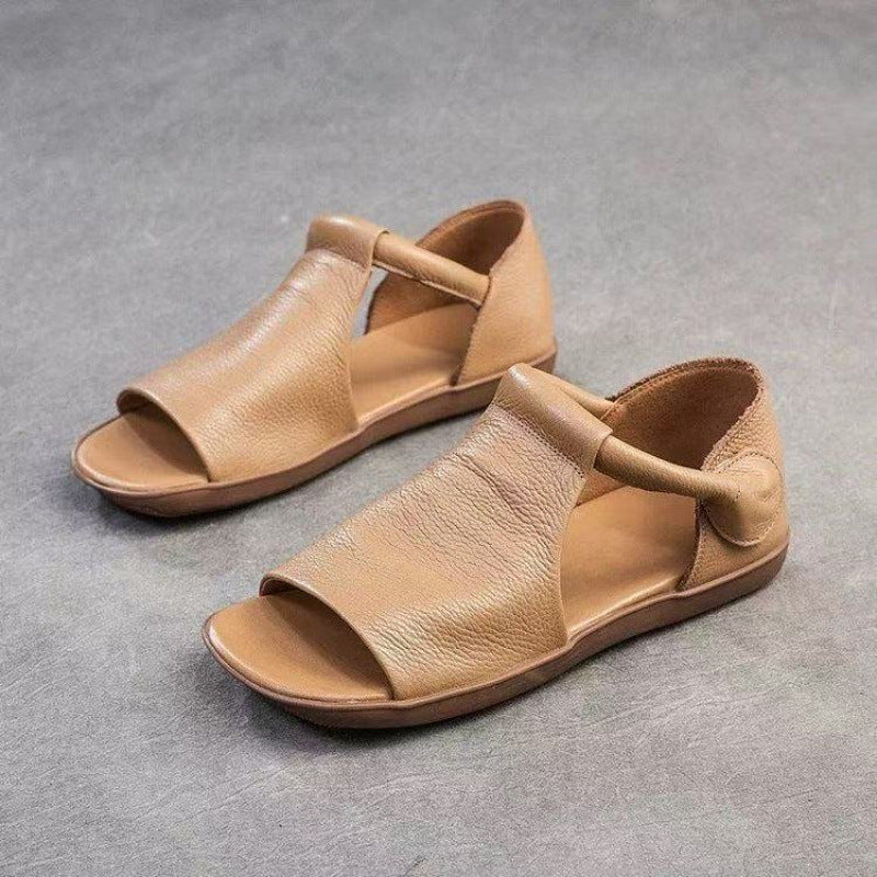 Summer Hollow Women's Sandals Flat Soft Bottom Low-top Roman Shoes