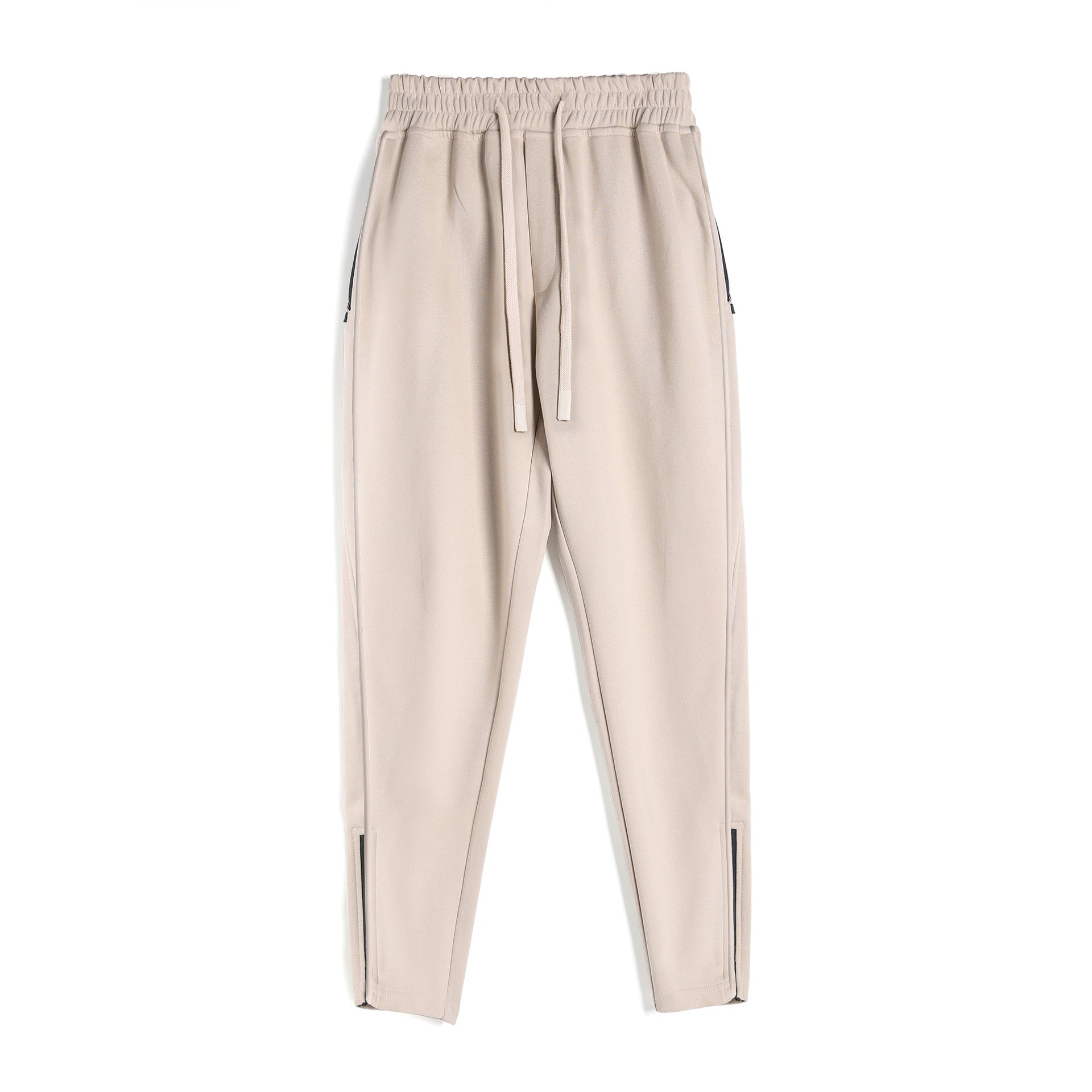 Slim Fit Leg Opening Zipper Ankle Banded Pants