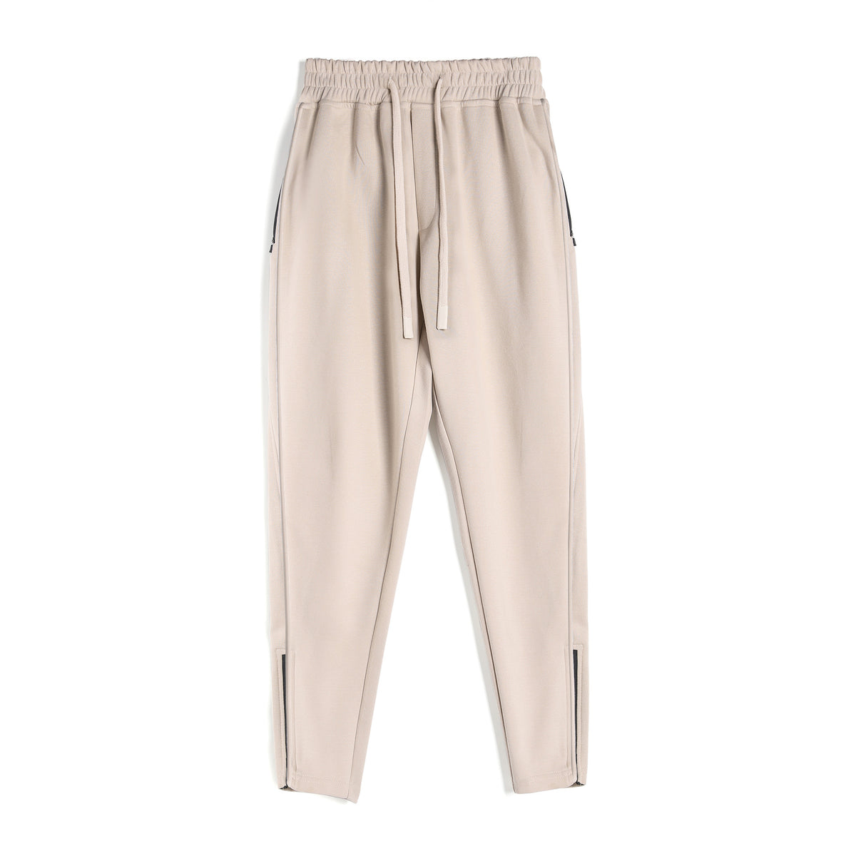 Slim Fit Leg Opening Zipper Ankle Banded Pants