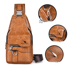 Chest Bag Men's Retro Easy Matching Large Capacity Waterproof