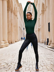 Women's Solid Color Half Turtleneck T-shirt