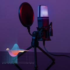 Clear Full RGB Capacitor Esports Gaming Desktop Microphone