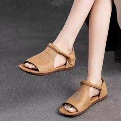Summer Hollow Women's Sandals Flat Soft Bottom Low-top Roman Shoes